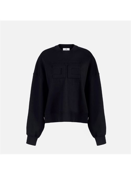 SWEATSHIRT WITH LOGO ELISABETTA FRANCHI | MD02D61E2110 nero